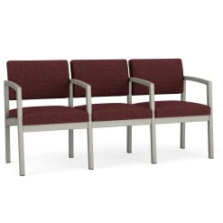 New Castle Steel Three Seat Sofa w/ Arms with Designer Upholstery