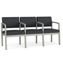 New Castle Steel Three Seat Sofa w/ Arms with Designer Upholstery