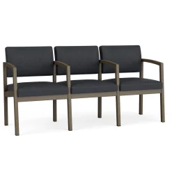 New Castle Steel Three Seat Sofa w/ Arms with Designer Upholstery