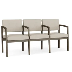 New Castle Steel Three Seat Sofa w/ Arms with Designer Upholstery