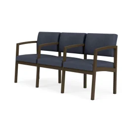 New Castle Steel Three Seat Sofa w/ Arms with Designer Upholstery