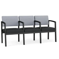 New Castle Steel Three Seat Sofa w/ Arms with Designer Upholstery
