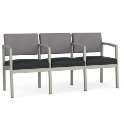 New Castle Steel Three Seat Sofa w/ Arms with Designer Upholstery