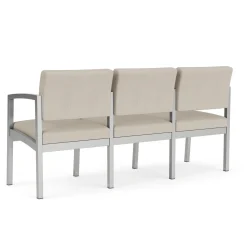 New Castle Steel Three Seat Sofa w/ Arms with Designer Upholstery