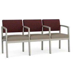 New Castle Steel Three Seat Sofa w/ Arms with Designer Upholstery