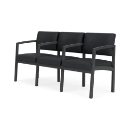 New Castle Steel Three Seat Sofa w/ Arms with Designer Upholstery