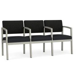 New Castle Steel Three Seat Sofa w/ Arms with Designer Upholstery