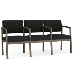 New Castle Steel Three Seat Sofa w/ Arms with Designer Upholstery