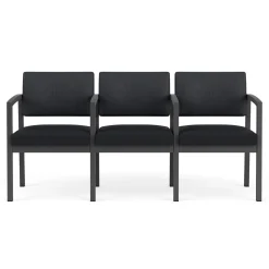 New Castle Steel Three Seat Sofa w/ Arms with Designer Upholstery