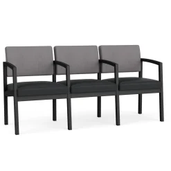 New Castle Steel Three Seat Sofa w/ Arms with Designer Upholstery