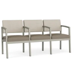 New Castle Steel Three Seat Sofa w/ Arms with Designer Upholstery