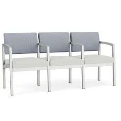 New Castle Steel Three Seat Sofa w/ Arms with Designer Upholstery
