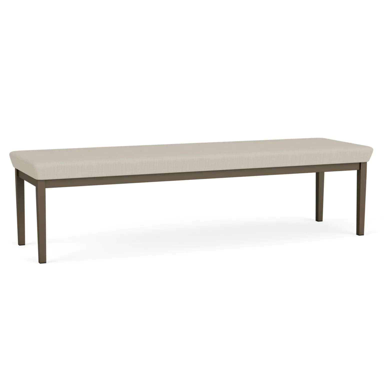 New Castle Steel Three Seat Bench with Designer Upholstery