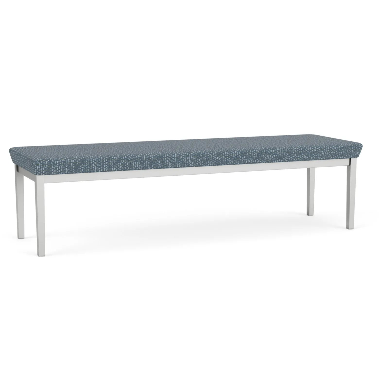 New Castle Steel Three Seat Bench with Designer Upholstery