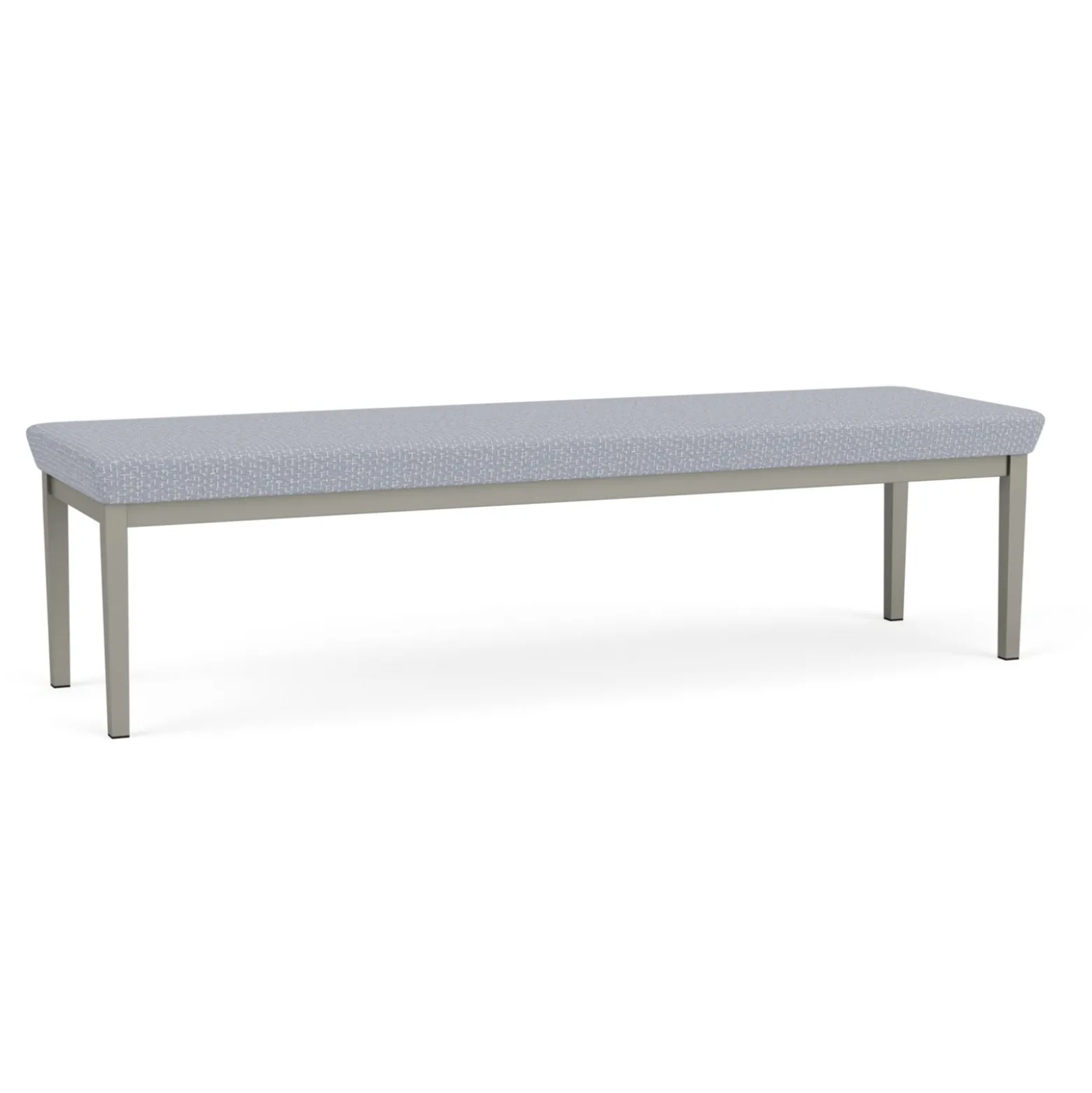 New Castle Steel Three Seat Bench with Designer Upholstery