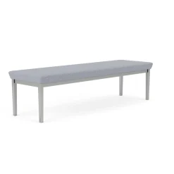 New Castle Steel Three Seat Bench with Designer Upholstery