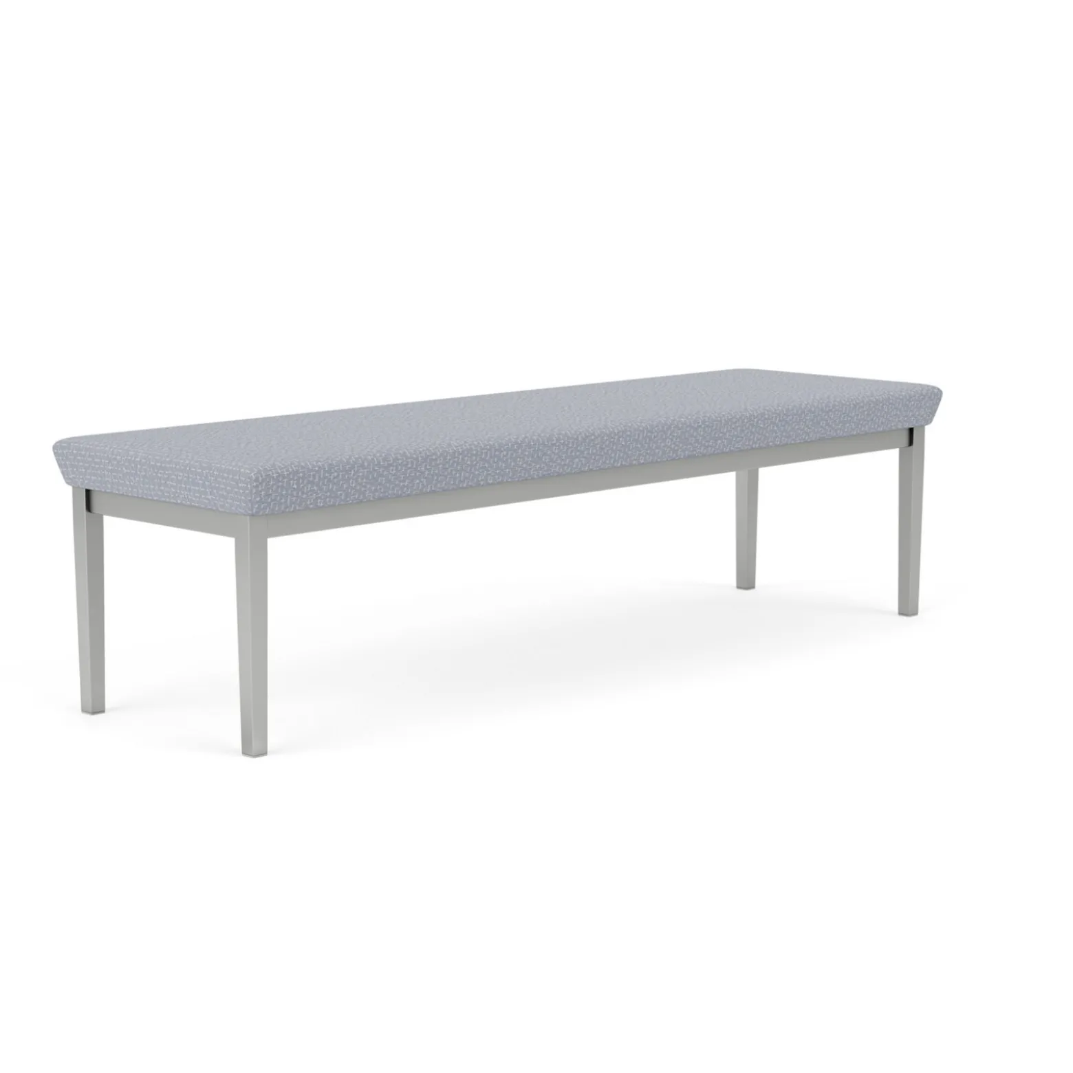 New Castle Steel Three Seat Bench with Designer Upholstery