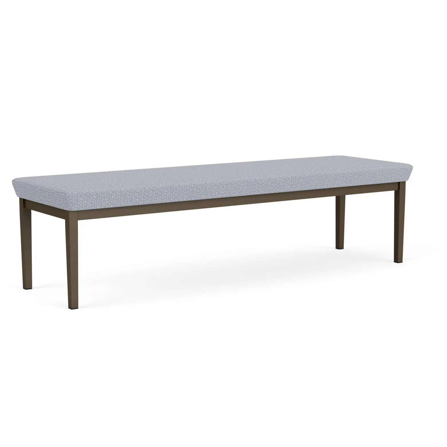 New Castle Steel Three Seat Bench with Designer Upholstery