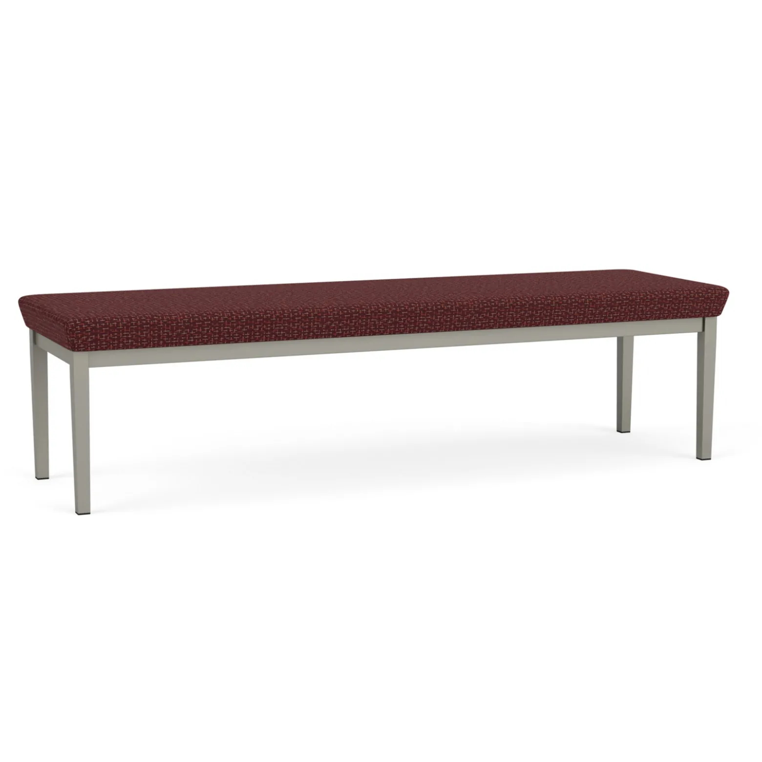 New Castle Steel Three Seat Bench with Designer Upholstery