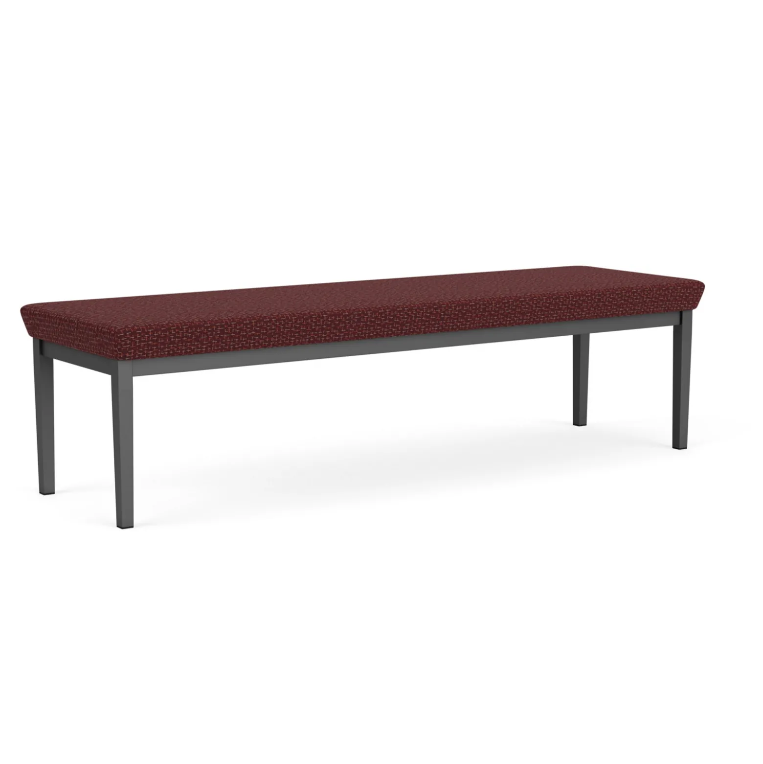 New Castle Steel Three Seat Bench with Designer Upholstery