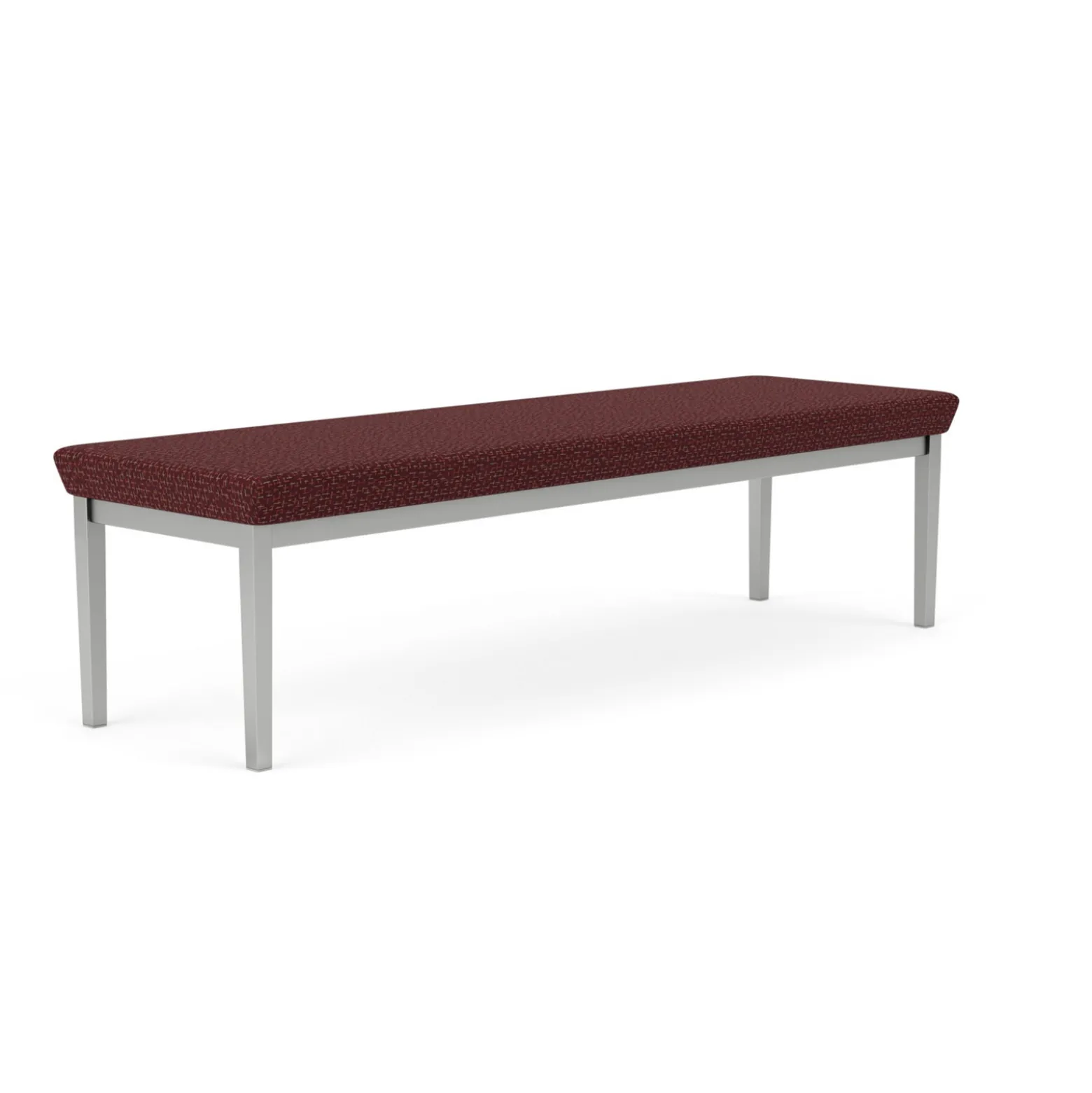 New Castle Steel Three Seat Bench with Designer Upholstery