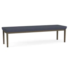 New Castle Steel Three Seat Bench with Designer Upholstery