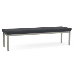 New Castle Steel Three Seat Bench with Designer Upholstery