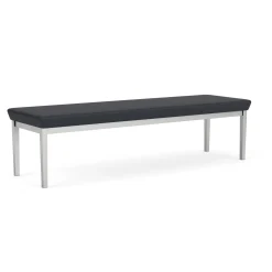 New Castle Steel Three Seat Bench with Designer Upholstery