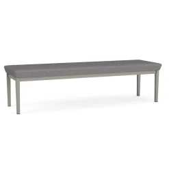 New Castle Steel Three Seat Bench with Designer Upholstery