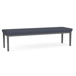 New Castle Steel Three Seat Bench with Designer Upholstery
