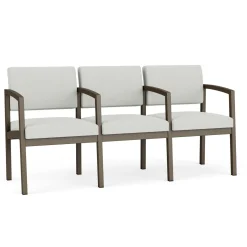 New Castle Steel Three Seat Sofa w/ Center Arms with Standard Upholstery