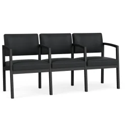 New Castle Steel Three Seat Sofa w/ Center Arms with Standard Upholstery