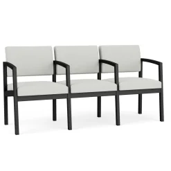 New Castle Steel Three Seat Sofa w/ Center Arms with Standard Upholstery