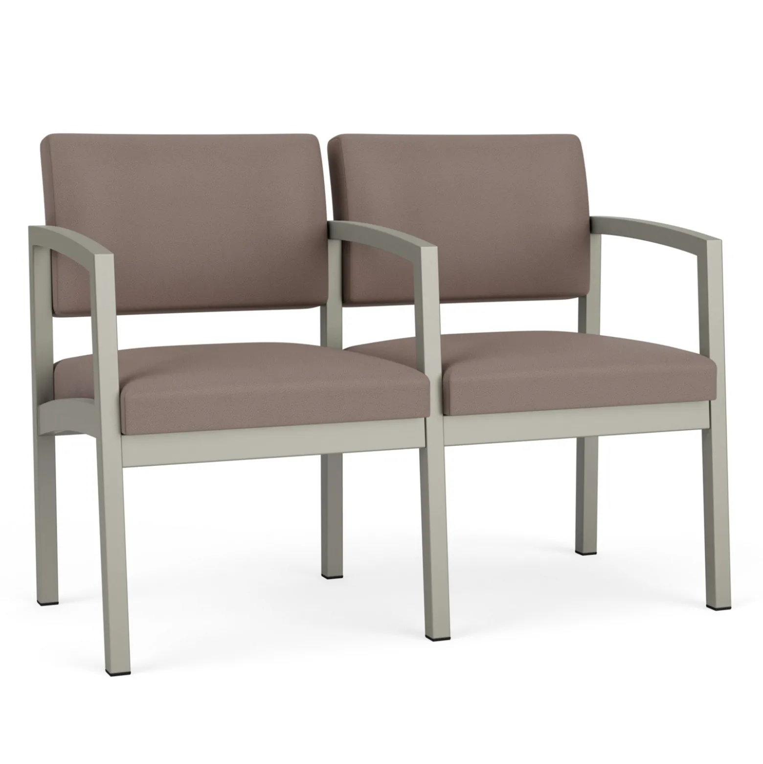 New Castle Steel Two Seat Sofa with Center Arm in Standard Upholstery