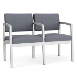 New Castle Steel Two Seat Sofa with Center Arm in Standard Upholstery