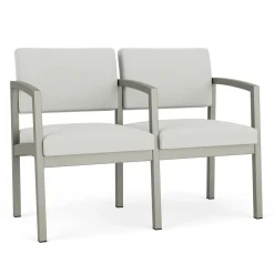New Castle Steel Two Seat Sofa with Center Arm in Standard Upholstery