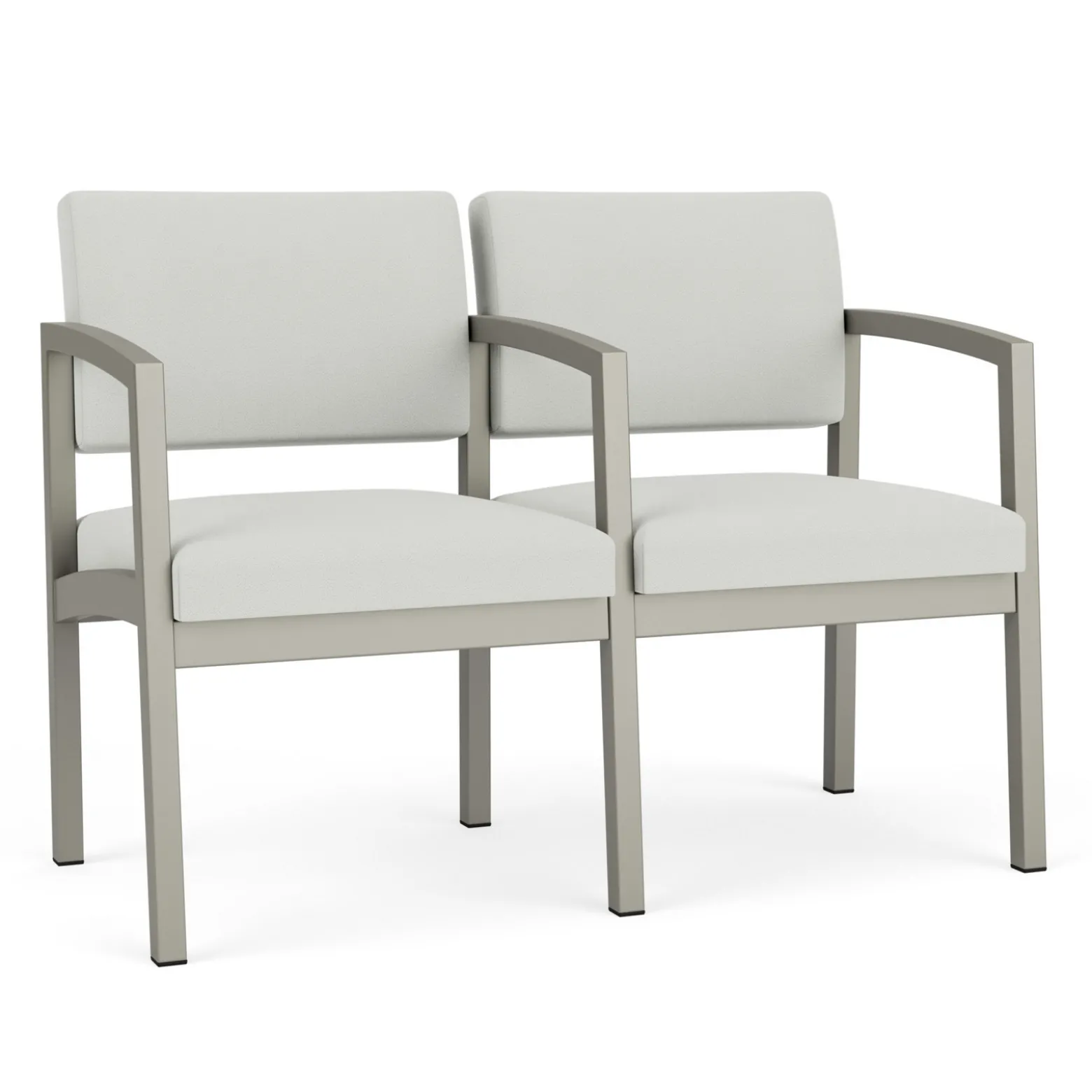 New Castle Steel Two Seat Sofa with Center Arm in Standard Upholstery