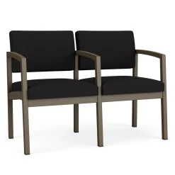 New Castle Steel Two Seat Sofa with Center Arm in Standard Upholstery