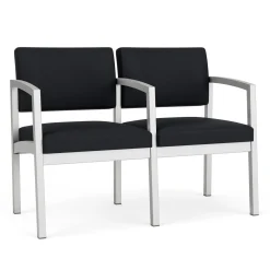New Castle Steel Two Seat Sofa with Center Arm in Standard Upholstery