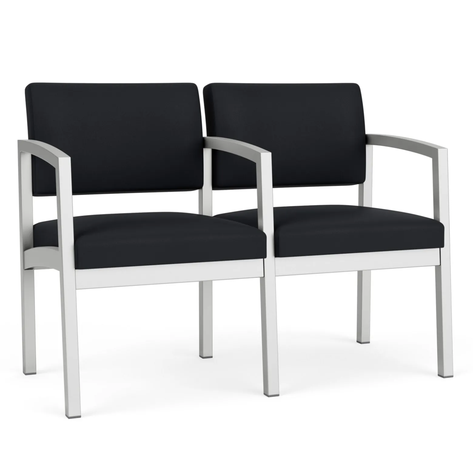 New Castle Steel Two Seat Sofa with Center Arm in Standard Upholstery