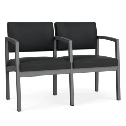 New Castle Steel Two Seat Sofa with Center Arm in Standard Upholstery