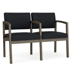 New Castle Steel Two Seat Sofa with Center Arm in Standard Upholstery