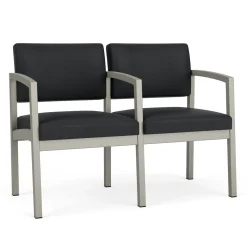 New Castle Steel Two Seat Sofa with Center Arm in Standard Upholstery