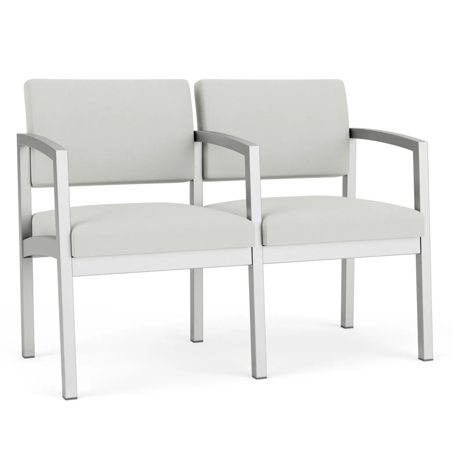 New Castle Steel Two Seat Sofa with Center Arm in Standard Upholstery