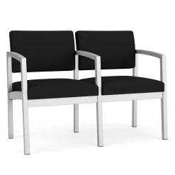 New Castle Steel Two Seat Sofa with Center Arm in Standard Upholstery