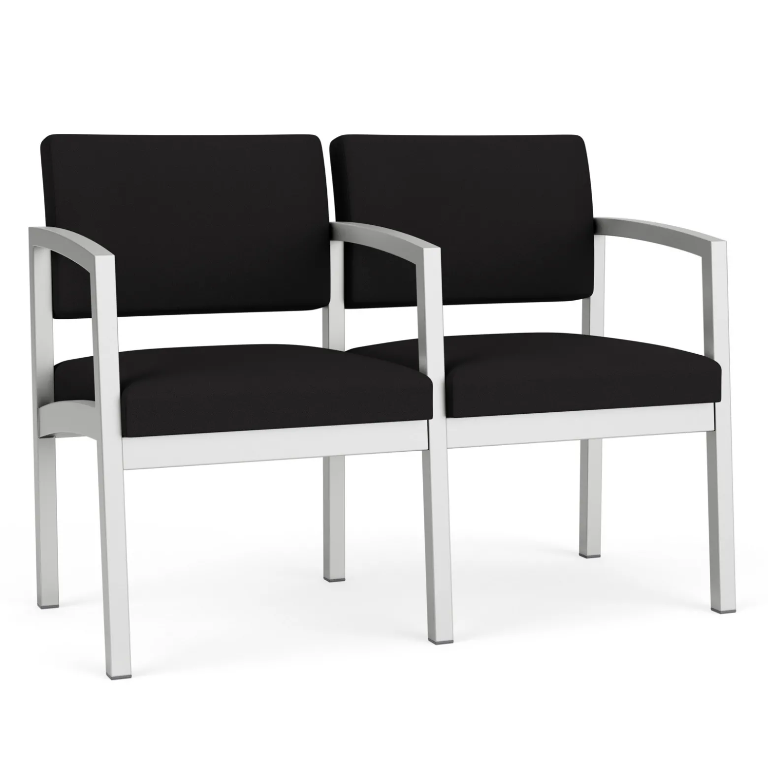 New Castle Steel Two Seat Sofa with Center Arm in Standard Upholstery