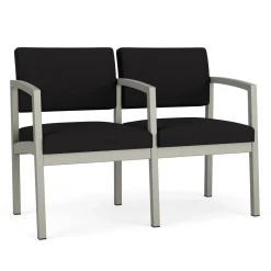 New Castle Steel Two Seat Sofa with Center Arm in Standard Upholstery