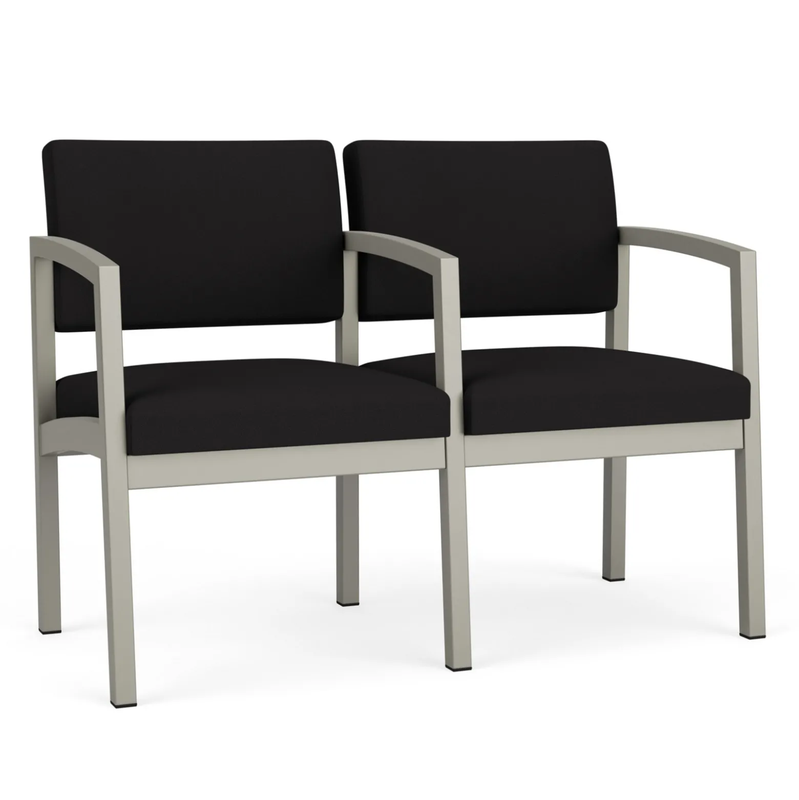 New Castle Steel Two Seat Sofa with Center Arm in Standard Upholstery