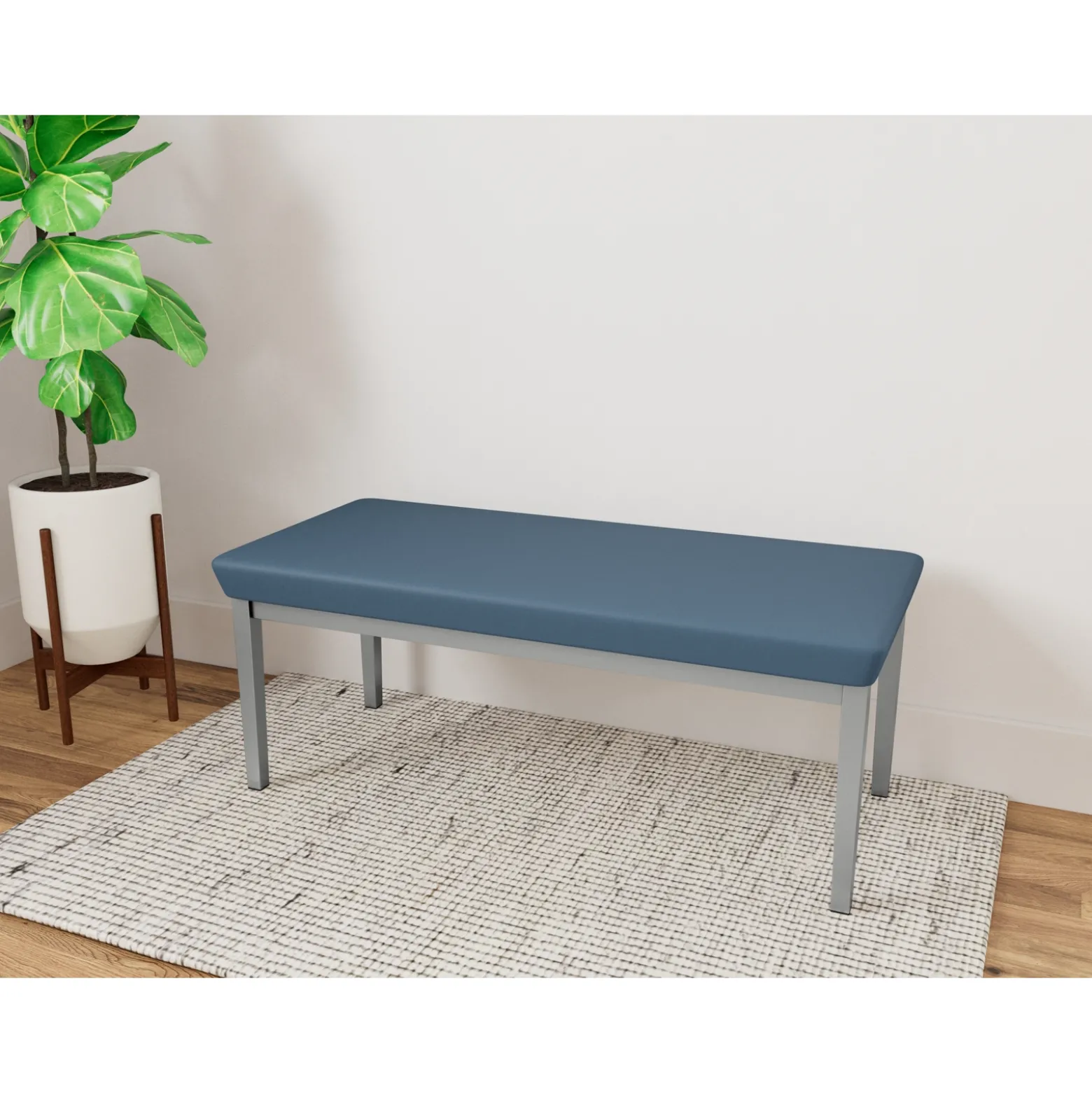 New Castle Steel Two Seat Bench with Standard Upholstery