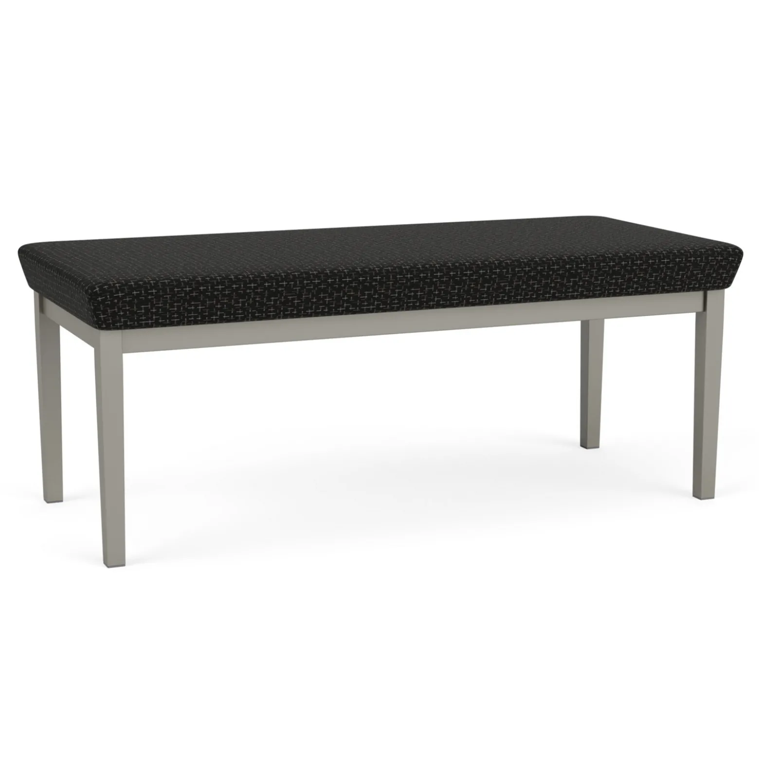 New Castle Steel Two Seat Bench with Designer Upholstery